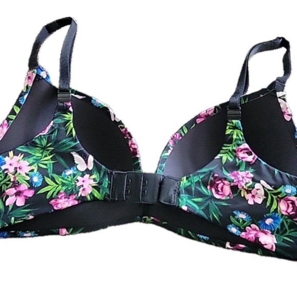 Victoria’s Secret So Obsessed Padded No Wire Floral & Butterfly Push Up Bra 34DD - Picture 9 of 14